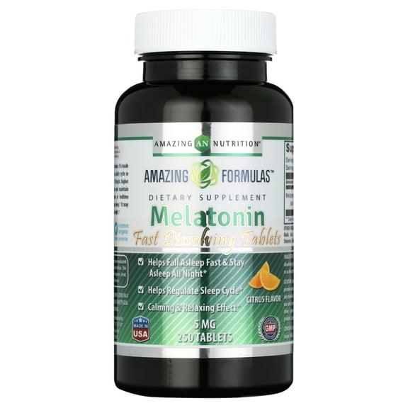 Amazing Formulas Melatonin Quick Dissolve Citrus - 5 Mg, 250 Tablets