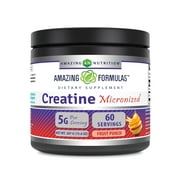 Amazing Formulas Micronized Creatine Monohydrate - 5000 mg Micronized Creatine Per Serving - 1 Lb - Fruit Punch))