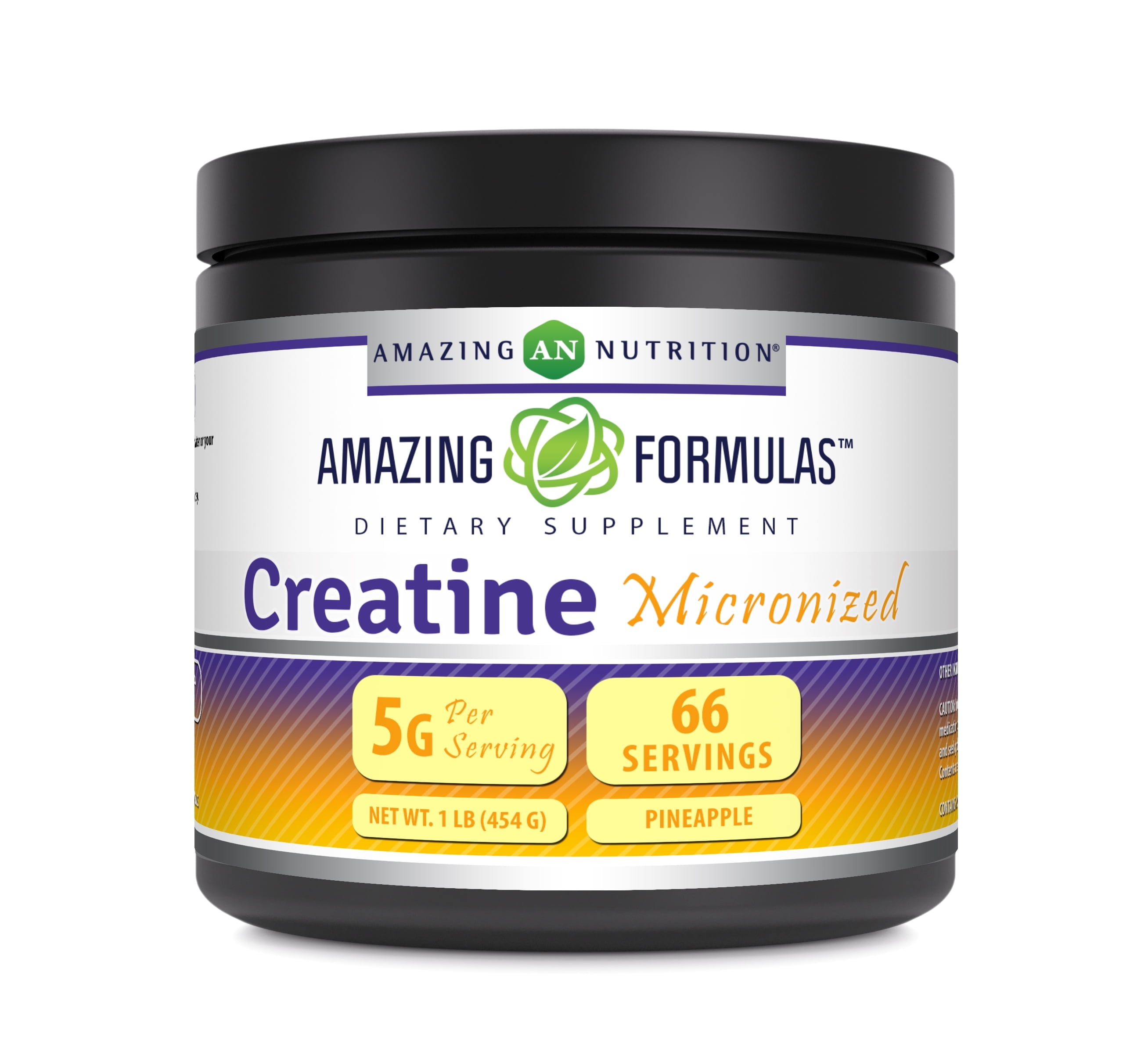 Amazing Formulas Micronized Creatine Monohydrate Pineapple Flavor ...