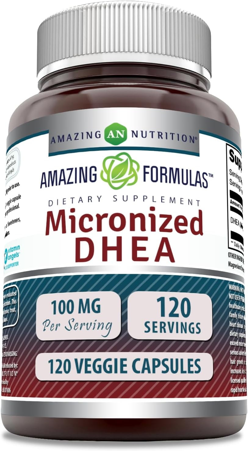 Amazing Formulas Micronized DHEA 100 Mg Per Serving 120 Veggie Capsules