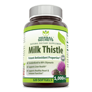 Amazing Formulas Milk Thistle 1000 mg Per Serving 120 Softgels Supplement | Non-GMO | Gluten Free |