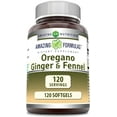 thumbnail image 1 of Amazing Formulas Oregano (Origanum) Oil with Ginger & Fennel 120 Softgels Supplement | Non-GMO | Gluten-Free | Made in USA, 1 of 2