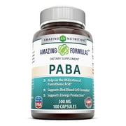 Amazing Formulas PABA 500 Mg 100 Capsules