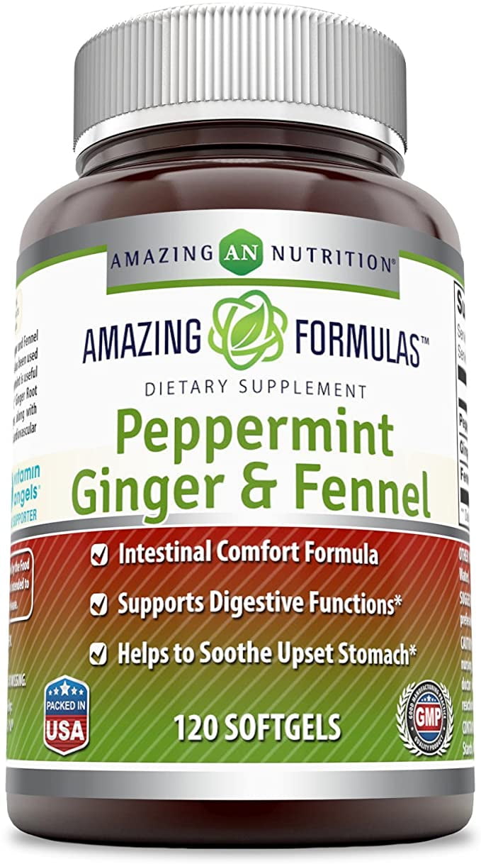 Amazing Formulas Peppermint, Ginger and Fennel Dietary Supplement