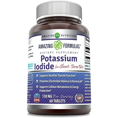 Amazing Formulas Potassium Iodide 130mg Per Serving 60 Tablets