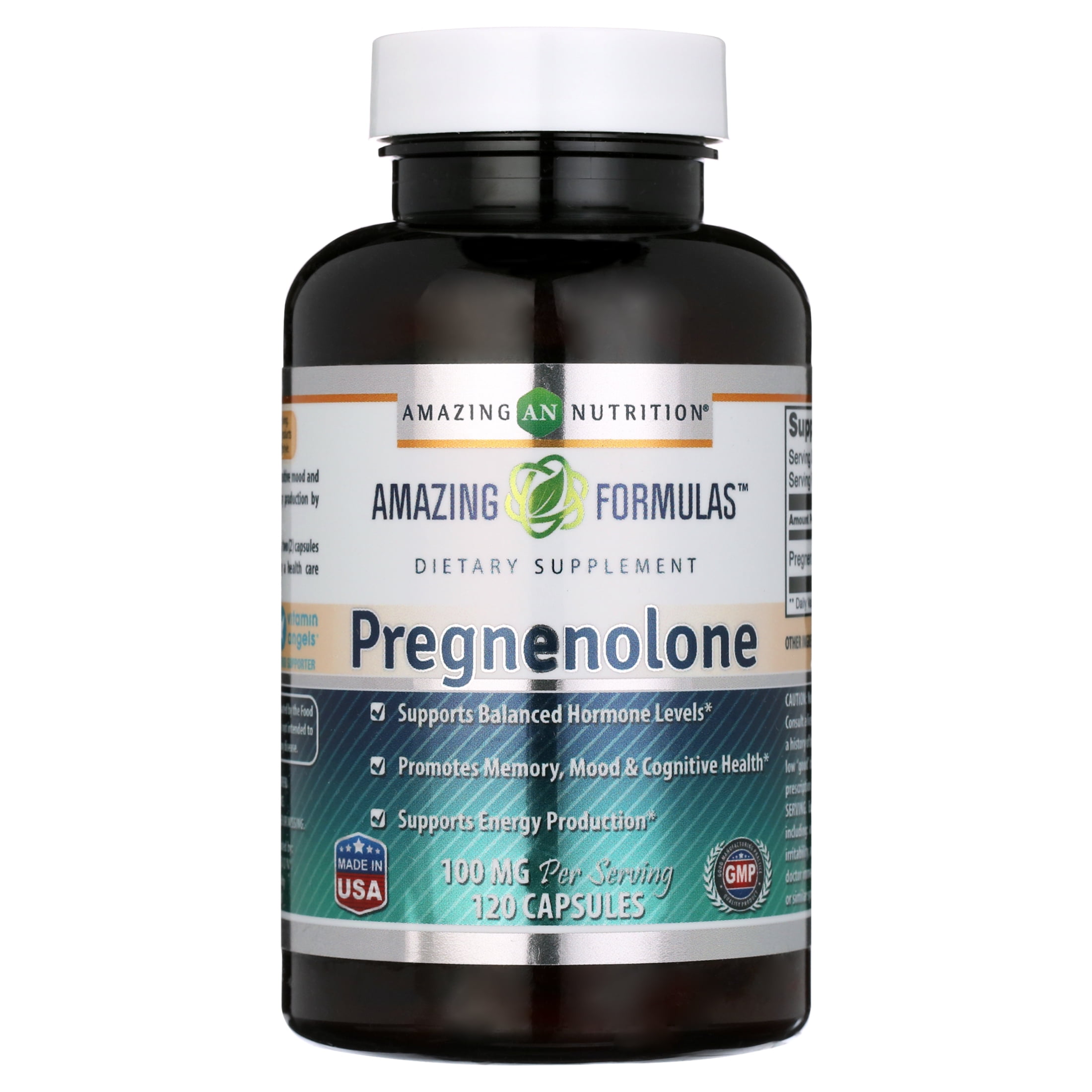 Amazing Formulas - Pregnenolone Dietary Supplement-100 Milligrams-120 ...