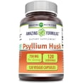 thumbnail image 1 of Amazing Formulas Psyllium Husk 750mg 120 Veggie Capsules Supplement | Non-GMO | Gluten Free | Suitable for Vegetarians, 1 of 5
