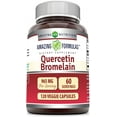 thumbnail image 1 of Amazing Formulas Quercetin 800mg with Bromelain 165mg 120 Veggie Capsules Supplement | Non-GMO | Gluten Free | Made in USA, 1 of 6