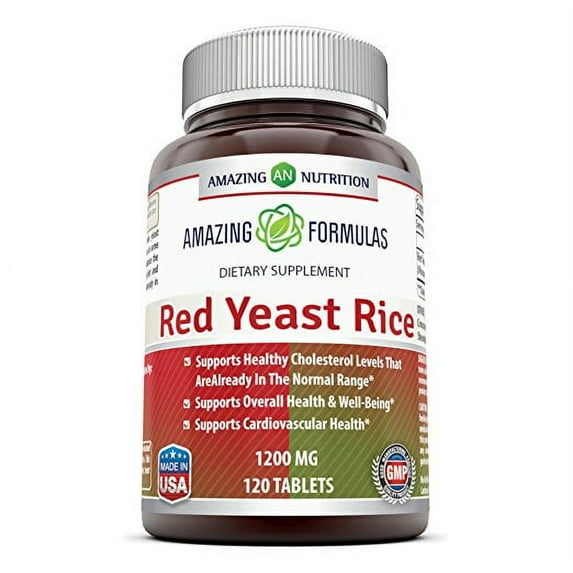 Amazing Formulas Red Yeast Rice 1200 Mg 120 Tablets