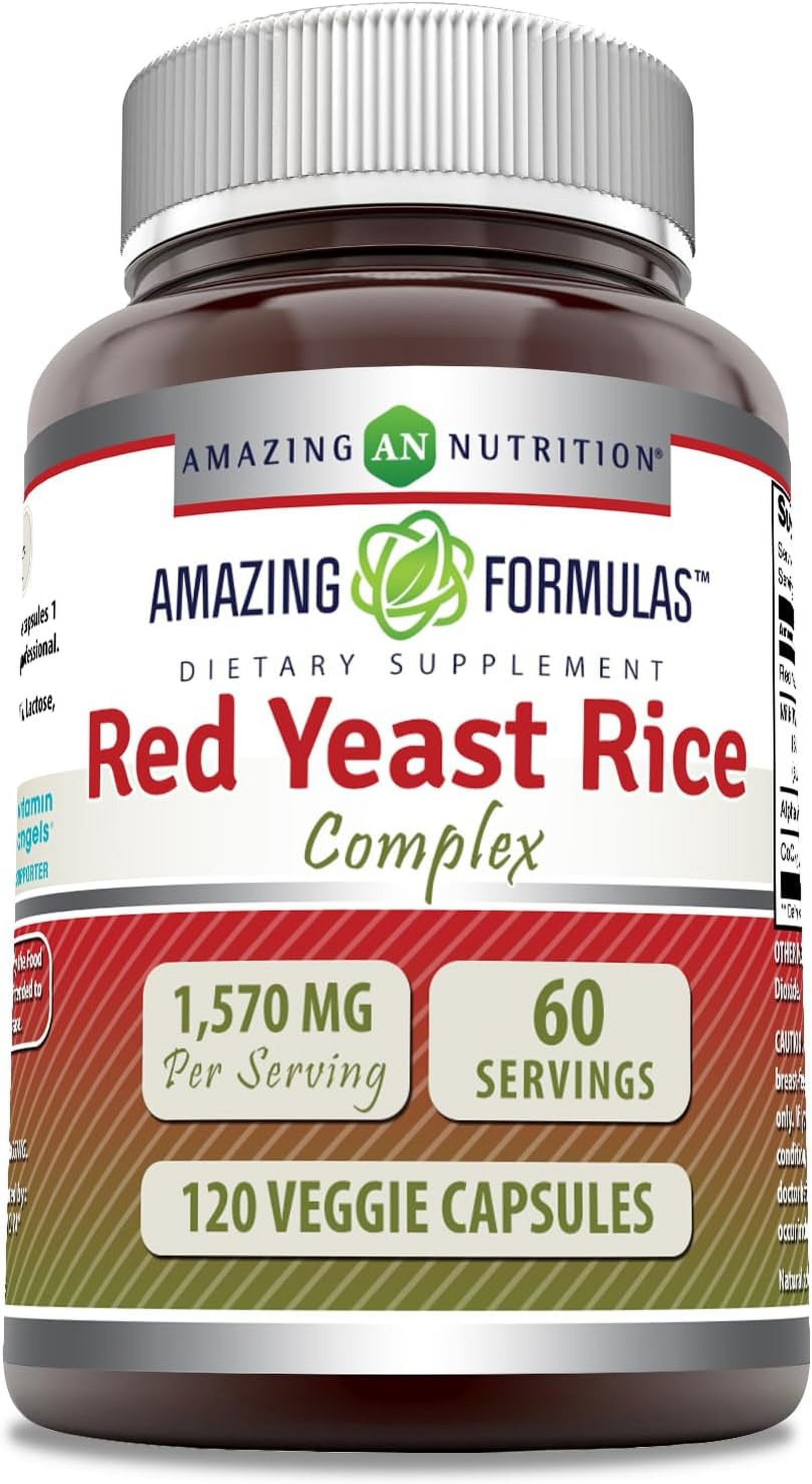 Amazing Formulas Red Yeast Rice Complex 1570 Mg Per Serving 120