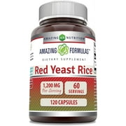Amazing Formulas Red Yeast Rice Dietary Supplement - 1200 mg, 120 Capsules Per Bottle