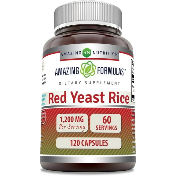 Amazing Formulas Red Yeast Rice Dietary Supplement - 1200 mg, 120 Capsules Per Bottle