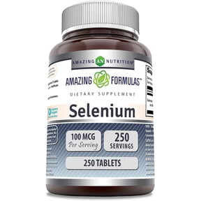 Amazing Formulas Selenium 100 mcg 250 Tablets Supplement | Non-GMO | Gluten Free | Made in USA