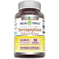 thumbnail image 1 of Amazing Formulas Serrapeptase 120,000 IU 90 Veggie Capsules Supplement | Non-GMO | Gluten Free | Suitable for Vegetarians, 1 of 5