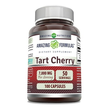 Amazing Formulas Tart Cherry Extract 7000mg Per Serving 100 Capsules Supplement | Non-GMO | Gluten Free | Made in USA