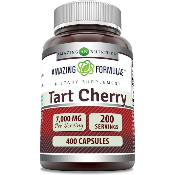 Amazing Formulas Tart Cherry Extract 7000mg Per Serving 400 Capsules Supplement | Non-GMO | Gluten Free | Made in USA
