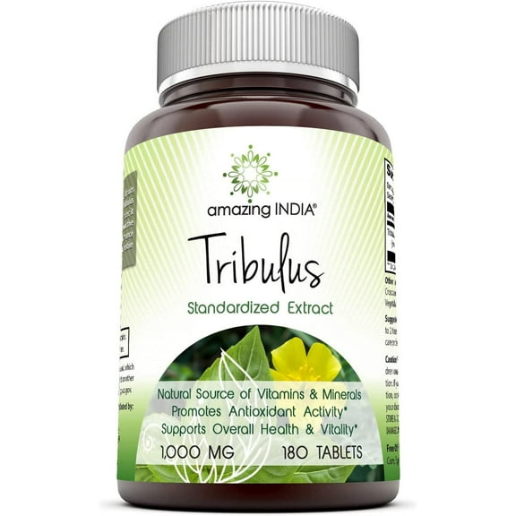 Amazing Formulas Tribulus Extract 1000 Mg Per Serving 180 Tablets Supplement | Non-GMO | Gluten Free | Made in USA