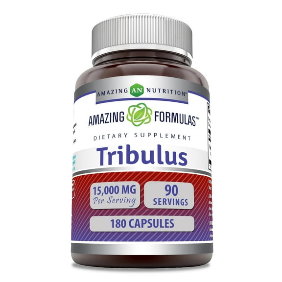 Amazing Formulas Tribulus Terrestris 15000mg 180 Capsules Supplement | Non-GMO | Gluten Free | Made in USA