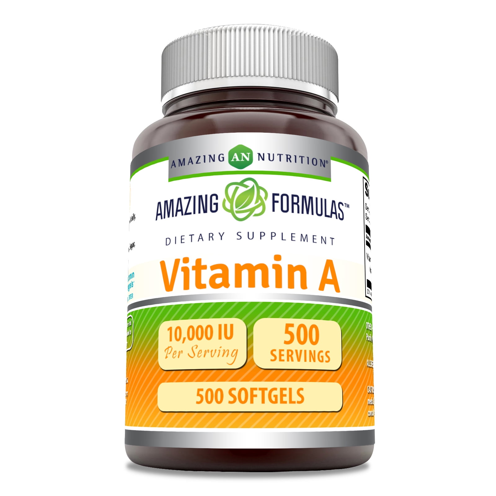 Amazing Formulas Vitamin A (as Retinyl Palmitate) 10,000 IU mg Per Serving 500 Softgels Supplement | Supports Healthy Vision & Immune System and Healthy Growth & Reproduction | Non-GMO | Gluten Free