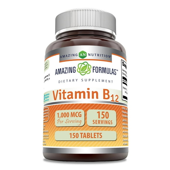 Amazing Formulas Vitamin B12 1000 Mcg Per Serving 150 Tablets Supplement | Energy Metabolism Support | Non-GMO | Gluten Free | Made in USA