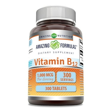 Amazing Formulas Vitamin B12 1000 Mcg Per Serving 300 Tablets Supplement | Energy Metabolism Support | Non-GMO | Gluten Free | Made in USA