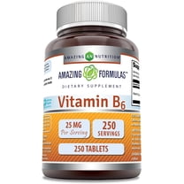 Amazing Formulas Vitamin B6 Pyridoxine 25mg Per Serving 250 Tablets Supplement | Non GMO | Gluten Free