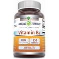 thumbnail image 1 of Amazing Formulas Vitamin B6 Pyridoxine 25mg Per Serving 250 Tablets Supplement | Non GMO | Gluten Free, 1 of 5
