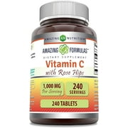 Amazing Formulas Vitamin C with Rose Hips - 1000mg, 240 tablets