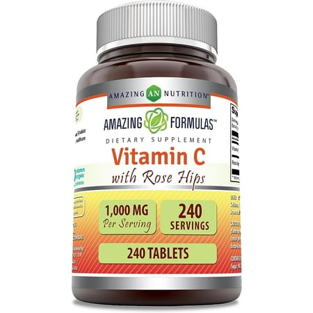 Amazing Formulas Vitamin C with Rose Hips - 1000mg, 240 tablets