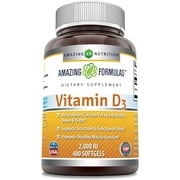 Amazing Formulas Vitamin D3 2000 IU, 480 Softgels