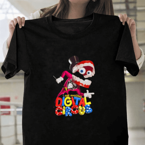 Amazing Funny Digital The Circus Cartoon Kids Glitch Gaming Unisex T-Shirt, up to size 3XL.