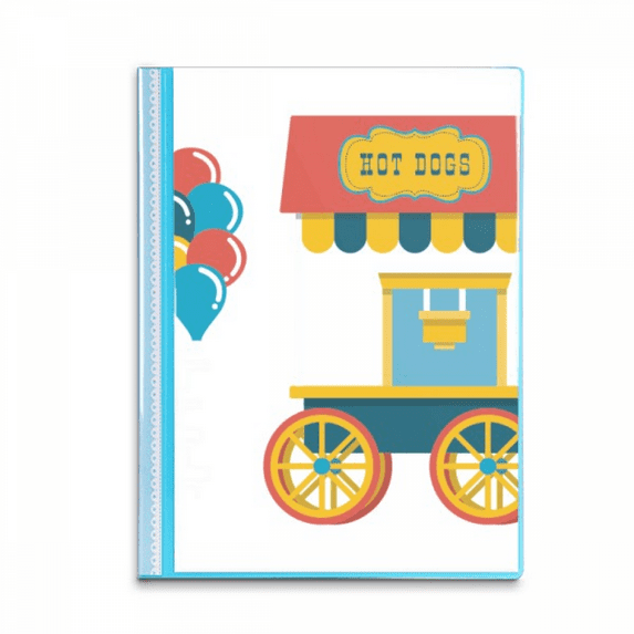 Amazing Funny Park Hot Dog Illustration Book Sheet Protectors Portfolio Binder Folder