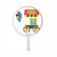thumbnail image 1 of Amazing Funny Park Hot Dog Illustration Plastic Round Handheld Fan Decorations Craft, 1 of 2