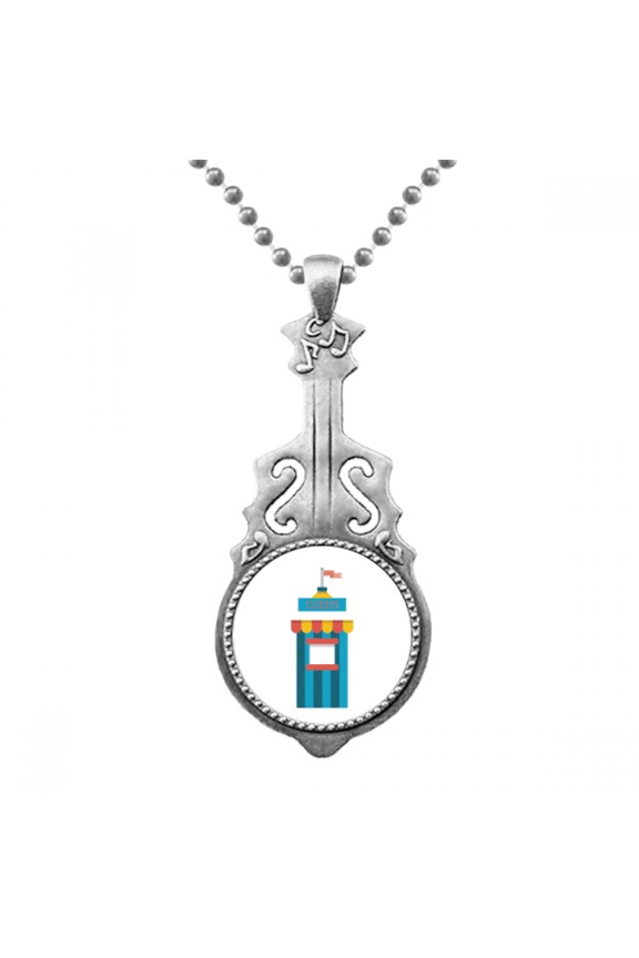 Amazing Funny Park Ticketing Illustration Pendant Jewelry Music Guitar Torque Hangtag