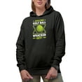thumbnail image 1 of Amazing Golf Ball Whacker Guy, Golf Player, Golfing or Golfer Themed Merch Gift, Black Hooded Sweatshirt or Hoodie, Medium, 1 of 5