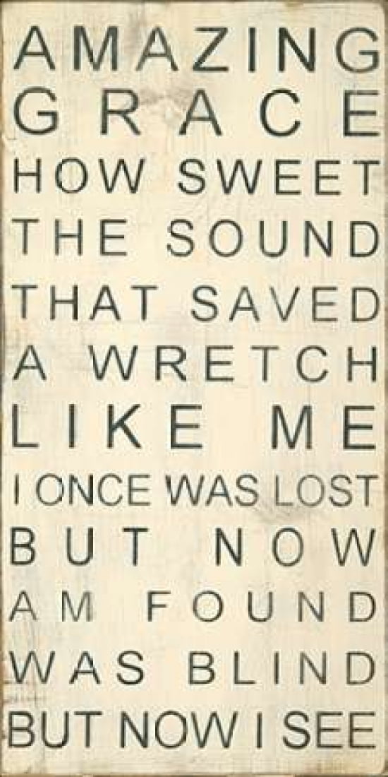 Amazing Grace Canvas Art - Melissa Lyons (10 x 20)