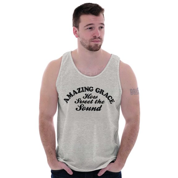 Amazing Grace Christion Song Lyrics Plus Size Graphic Tank Top Brisco Brands 2X