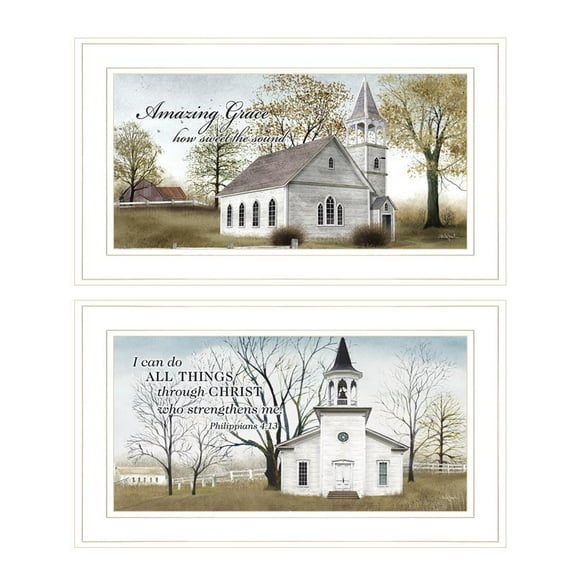 Trendy Decor4U "Amazing Grace" Collection By Billy Jacobs, White Frame