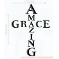 thumbnail image 1 of Amazing Grace Cross Vinyl Letters Art Religious Wall Sticker Décor 17x23-Inch Black, 1 of 5