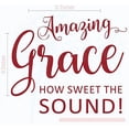 thumbnail image 1 of Amazing Grace How Sweet Sound Square Vinyl Lettering Art Wall Decals Stickers 11x9-Inch Red, 1 of 6