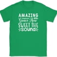 thumbnail image 1 of Amazing Grace How Sweet The Sound T-Shirt Christian Jesus God Tee - Green, M, 1 of 1
