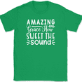 thumbnail image 1 of Amazing Grace How Sweet The Sound T-Shirt Christian Jesus God Tee - Green, XL, 1 of 1