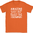 thumbnail image 1 of Amazing Grace How Sweet The Sound T-Shirt Christian Jesus God Tee - Orange, 4XL, 1 of 1