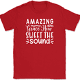 thumbnail image 1 of Amazing Grace How Sweet The Sound T-Shirt Christian Jesus God Tee - Red, 4XL, 1 of 1