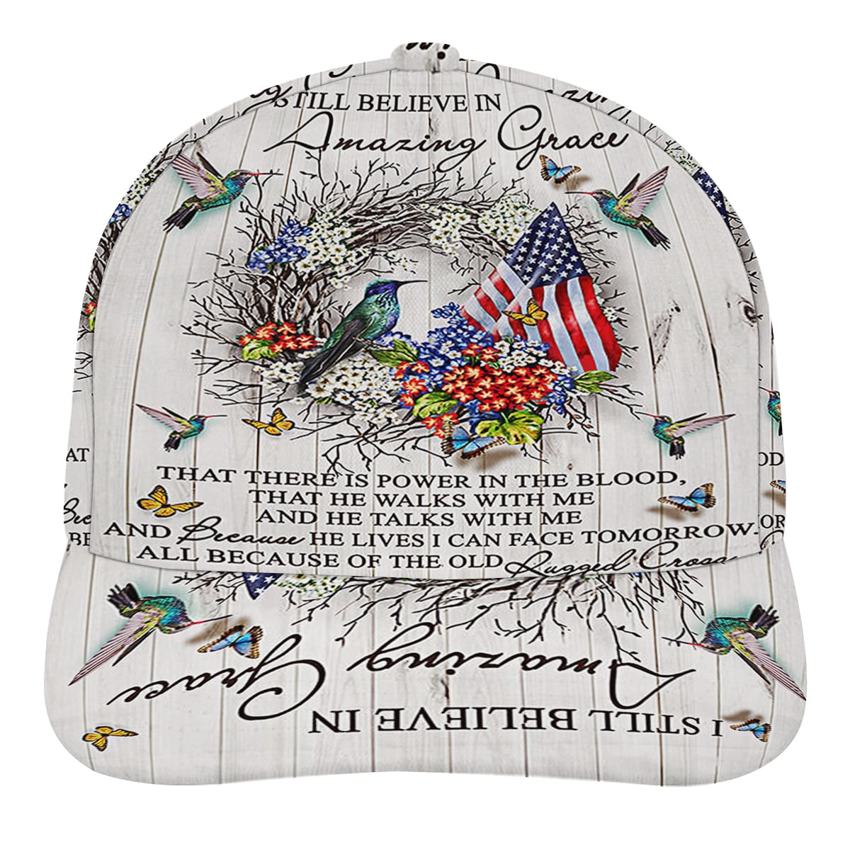 Amazing Grace Hummingbird baseball cap hat - Walmart.com