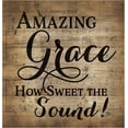 thumbnail image 1 of Amazing Grace Sheet Music Design 12 x 12 Wood Lath Wall Art Sign Plaque, 1 of 3