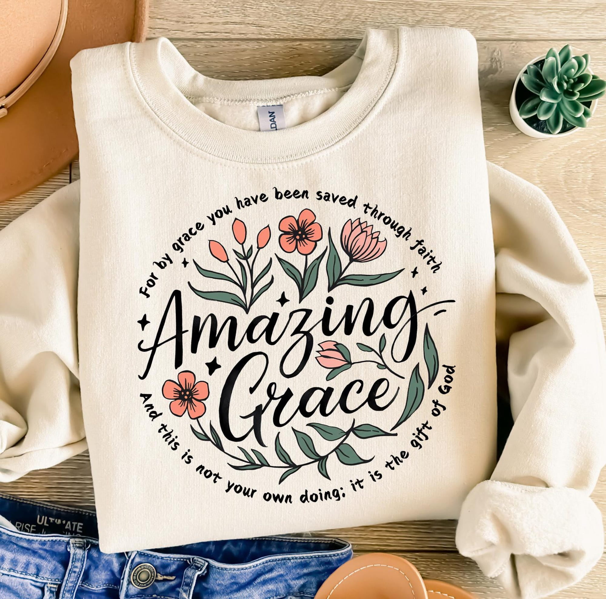 Amazing Grace Shirt Christian Shirt Jesus Shirt Faith Shirt Christian ...