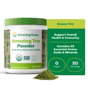 Amazing Grass Amazing Trio Alfalfa, Barley, & Wheatgrass Powder, 30 Servings