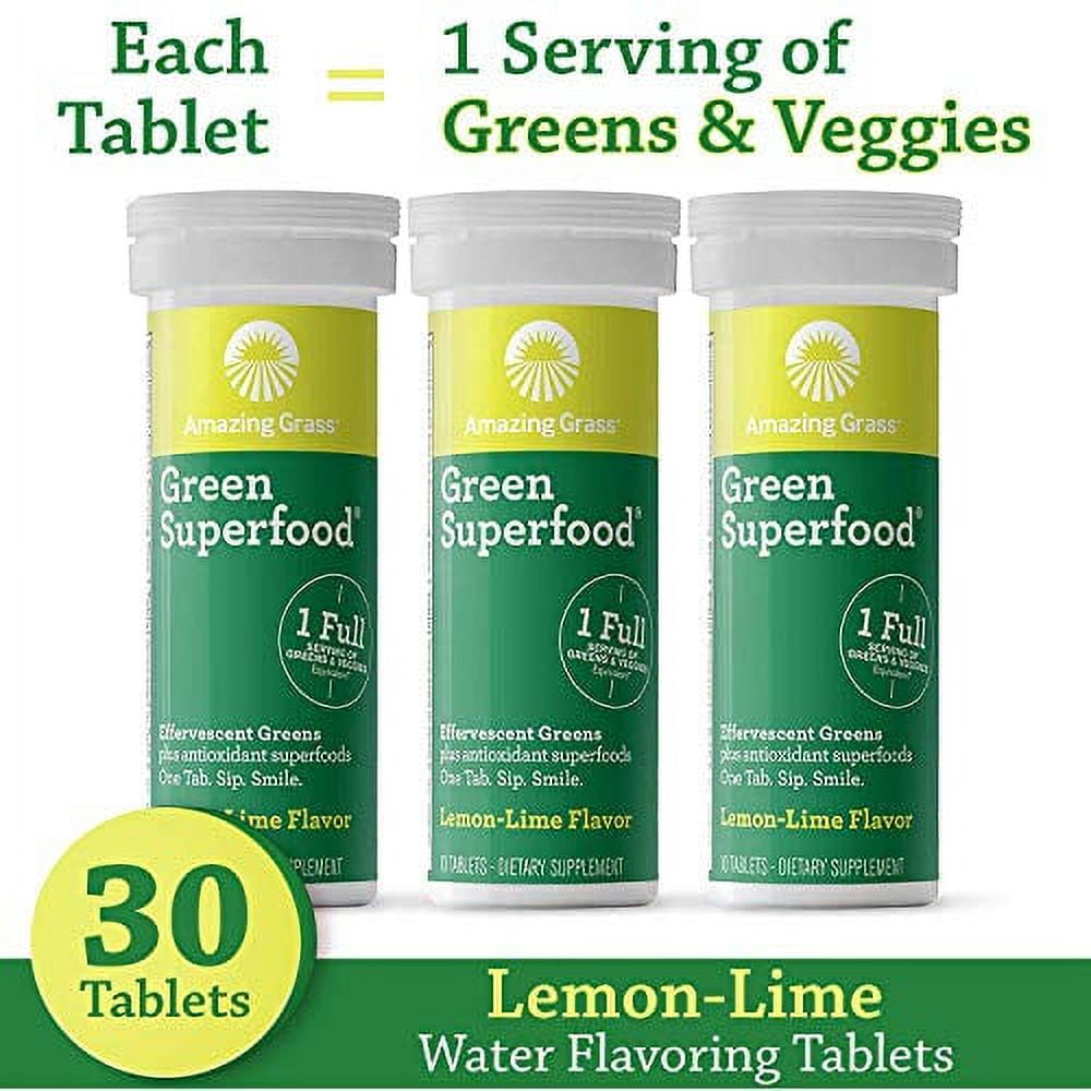 Amazing Grass Green Superfood Lemon-Lime Effervescent Greens Tablets, 60 ct  - Kroger