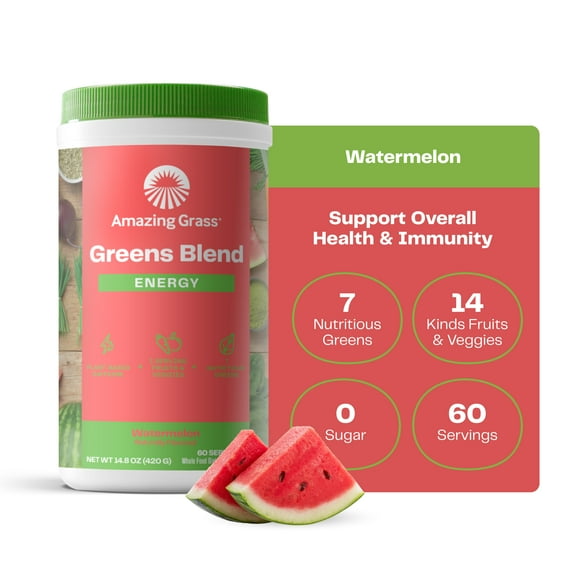 Amazing Grass, Green Superfood Energy, Watermelon, 14.8 oz, 60 Servings